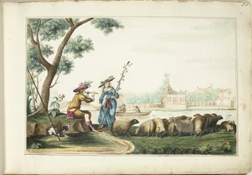 Pastoral Scene by a River