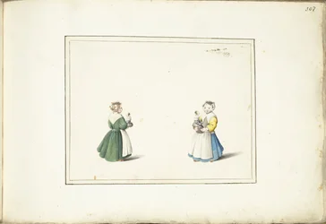 Two Girls with a Doll