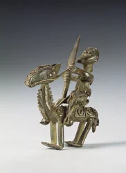 Rider on Horse with Decorative Harness