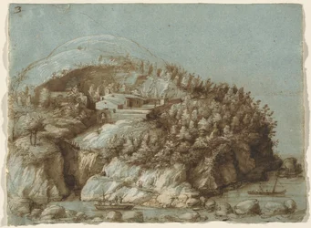 Hilly Landscape with Ships
