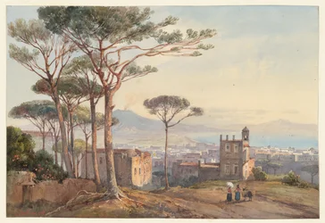 Naples from the Conocchia, One of Four Small Views of Naples from an Album Amicorum