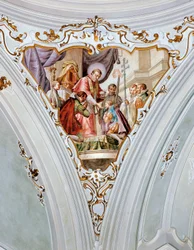 Saint Aloysius Gonzaga Receiving His First Communion from Saint Charles Borromeo