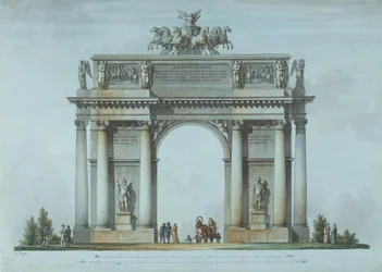 The Narva Triumphal Gate in St. Petersburg