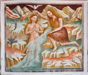 St. John the Baptist Baptizing Jesus in the Jordan River (detail)