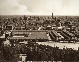 Panorama of the city of Bologna: view from San Michele in Bosco