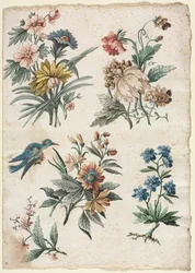 Floral Designs with a Blue Bird, c. 1773-74