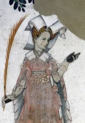 Depiction of the Margraves of Saluzzo and their Wives as Historical and Mythological Heroes and Heroines. (Detail)
