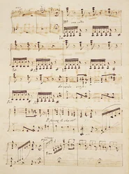 Manuscript page from the score of 