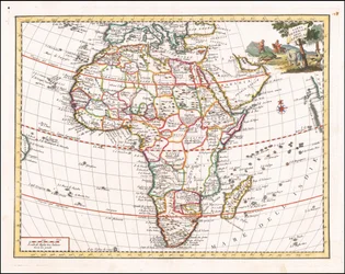 1740 map of Africa by Giambattista Albrizzi