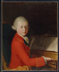 Portrait of Wolfgang Amadeus Mozart aged 13, in Verona