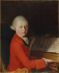 Portrait of Wolfgang Amadeus Mozart 1756-1791 at the Age of 13 in Verona, 1770