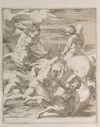 Battle between Hercules and Centaurs