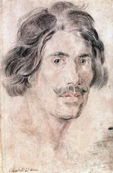 Self-portrait of Gian Lorenzo Bernini (1598-1680), Italian sculptor, painter and architect. Gabinetto Nazionale delle Stampe, Rome.