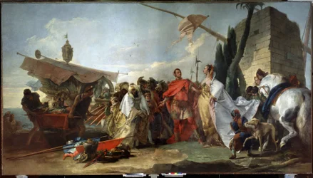 Caesar meeting Cleopatra