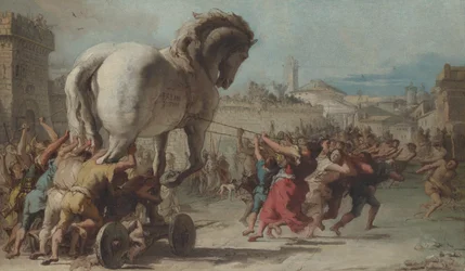 The Procession of the Trojan Horse in Troy, c.1760