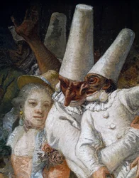 Pulcinella and Acrobats (detail)