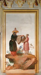 Two Figures with a Vase, from the Chinese Room in the Foresteria