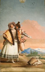 The Declaration of Love (detail), from the Room of the Gothic Pavilion, in the Foresteria