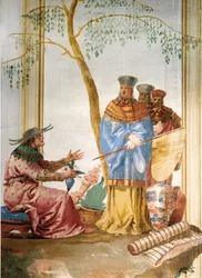 Detail from fresco in the Chinese Room, in the Foresteria