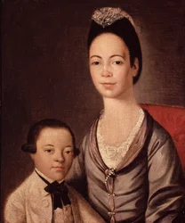 Mrs. Aaron Lopez and her son, Joshua