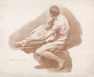 Seated Male Nude