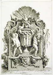 Plate of Designs, Engraved by Huquier