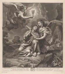 Christ in the Garden of Gethsemane with Two Angels