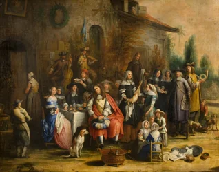 Hunting Party Outside an Inn