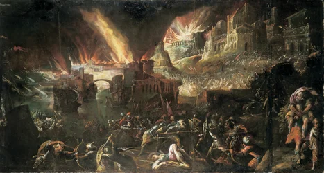 Aeneas Rescuing His Father from Burning Troy