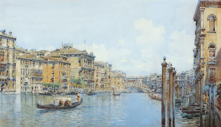 The Grand Canal with a View of Palace Papadopoli before the Rialto Bridge
