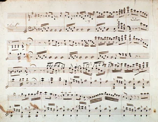 First Page of Sheet Music for the Reduced Symphony for the Piano of Otello