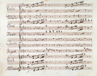 Sheet Music Page for the Reduced Symphony for the Piano of Tancredi