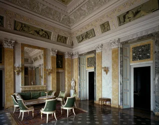 Central Hall with Furniture and Decoration, Villa Melzi d