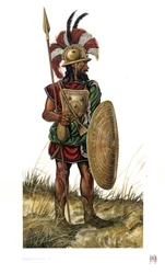 Roman antiquity: soldier of the Roman army of the 8th century BC.