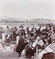 Viewers Racecourse in the Cascine Park: General Pralormo, Neri Corsini, Alberto Rignano, Gennaro Placci, the Countess Maud Ricci, Countess of Perkenstein