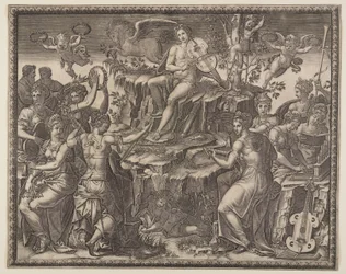 Apollo and the Muses on Mount Parnassus