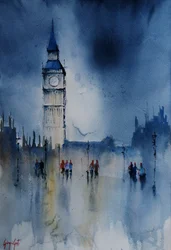 Big Ben Rain Reflections