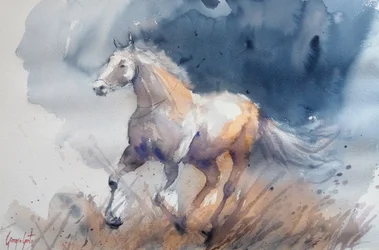 Energetic Horse Blue