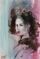 Expressive Watercolor Woman