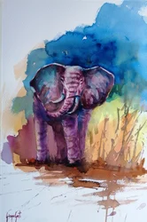 Majestic Purple Elephant