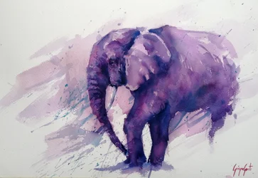 Majestic Purple Elephant