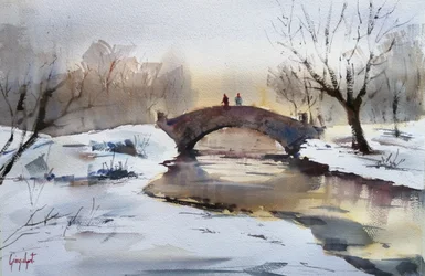 Misty Winter Bridge