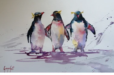 Playful Penguin Friends