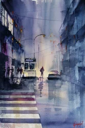 Rainy City Night