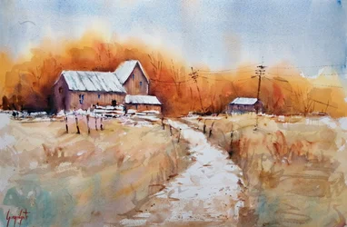 Rustic Winter Barn
