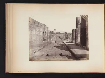 View of the Strada della Abbondanza in Pompeii, Italy