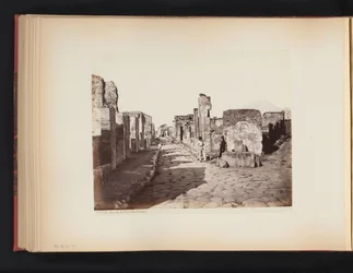 View of the Strada di Salustio in Pompeii, Italy