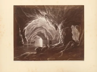 Photographic reproduction of a print of the Grotta Azzurra on Capri