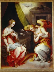 Annunciation, Center Panel of a Triptych
