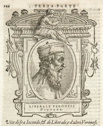 Milan, Biblioteca Braidense, Lives of the Most Excellent Painters, Sculptors, and Architects, Giorgio Vasari 1568, Liberal by Jacopo da Verona
